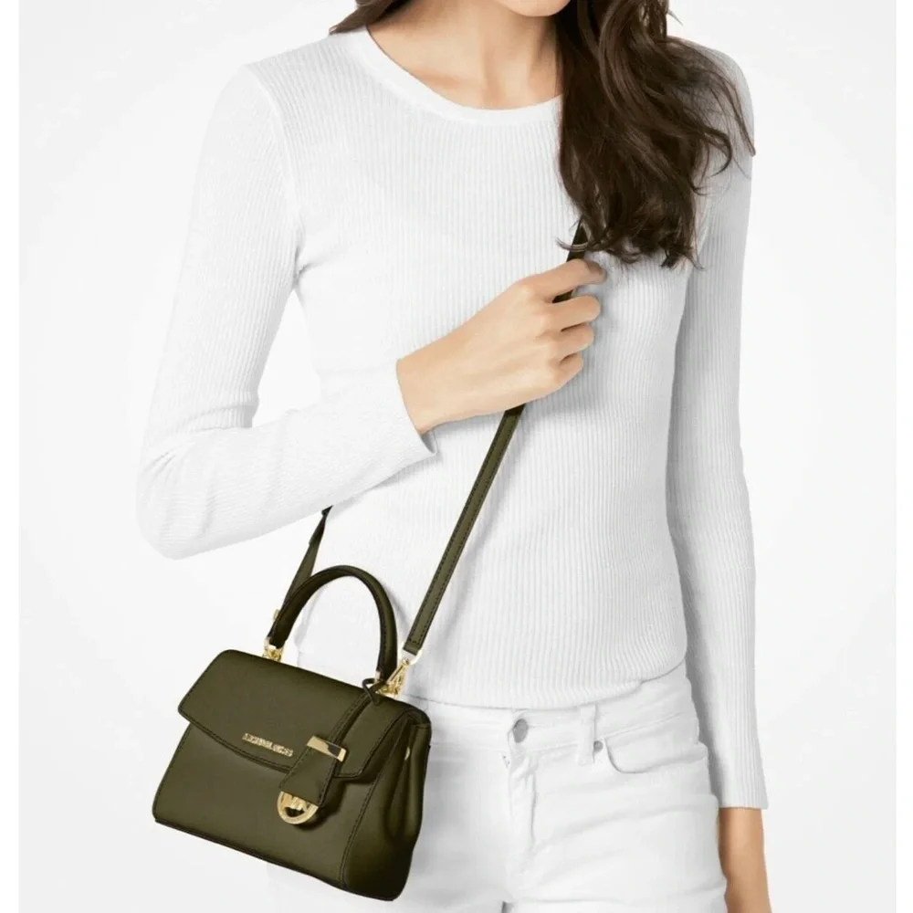 Michael Kors OLIVE Ava Extra Small Saffiano Leather Crossbody Bag - Picture 8 of 9